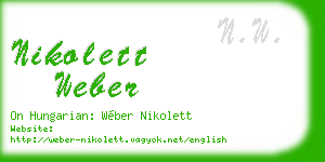 nikolett weber business card